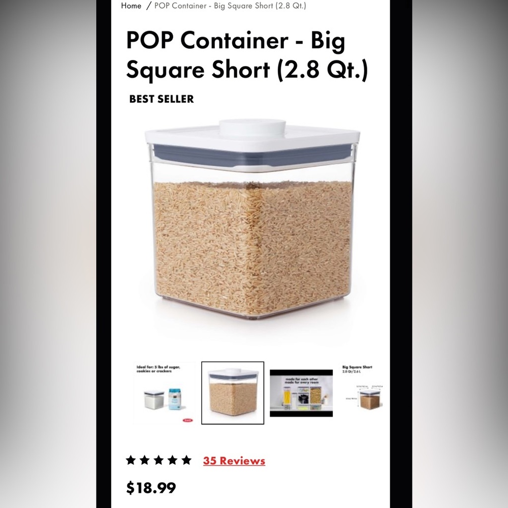 oxo 2.8 qt containers (x3)